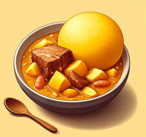 Soupe d'Achu et Fufu Jaune